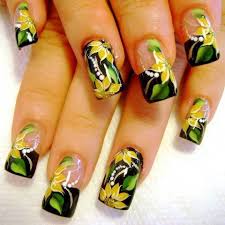 Unhas Decoradas amarelas